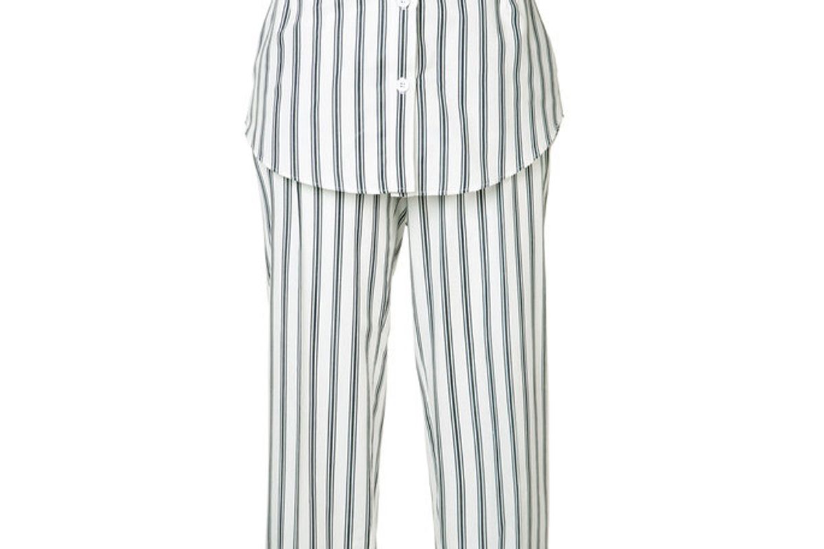 Striped Pant with Skirt