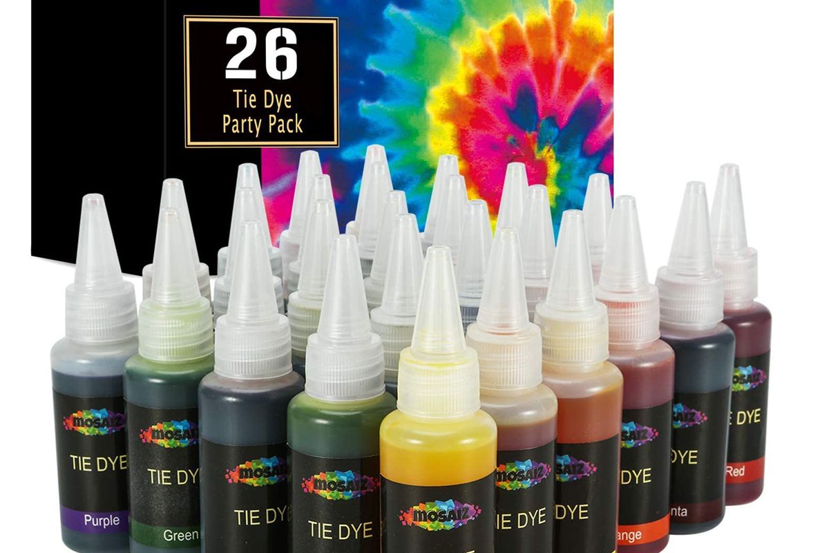 mosaiz 26 colors tie dye kit with spray nozzles permanent