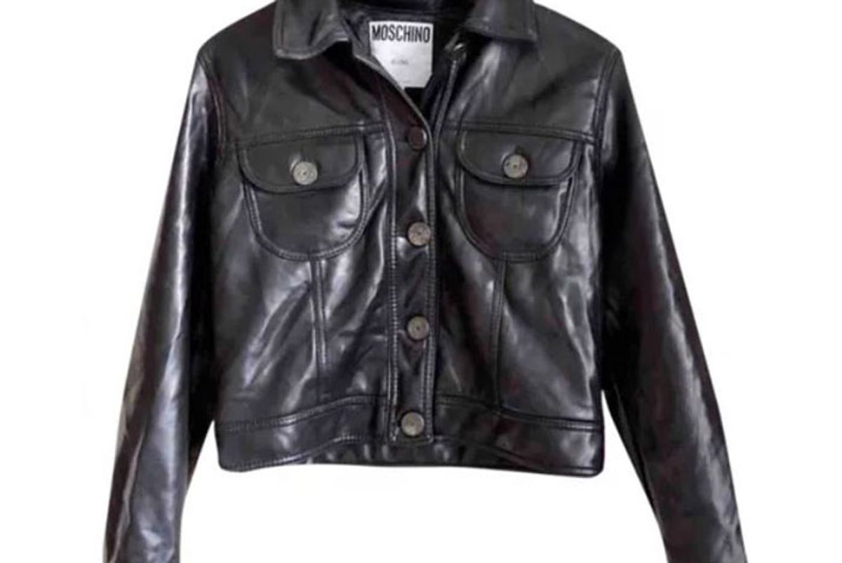 moschino leather jacket