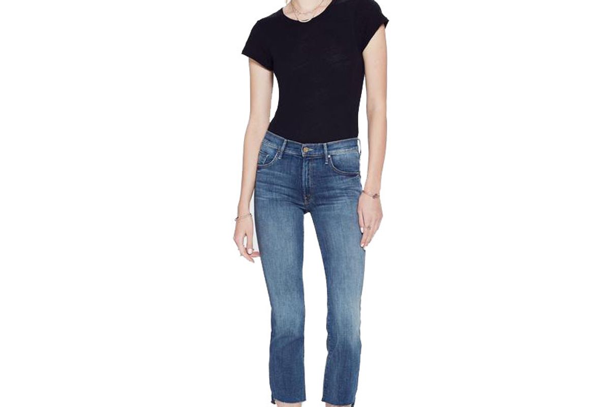 mother denim insider crop step fray not rough enough jeans