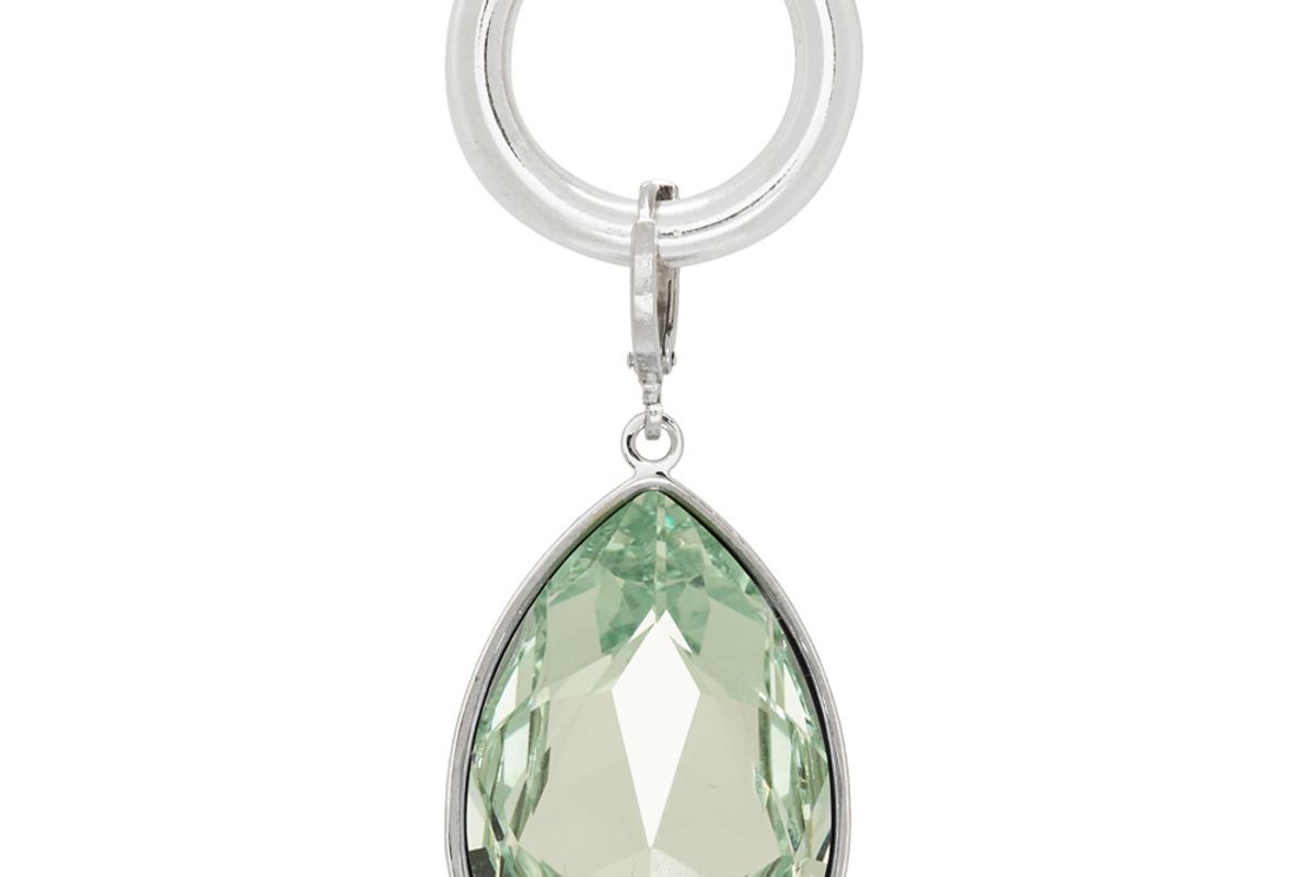 mounser green clarity single drop earring