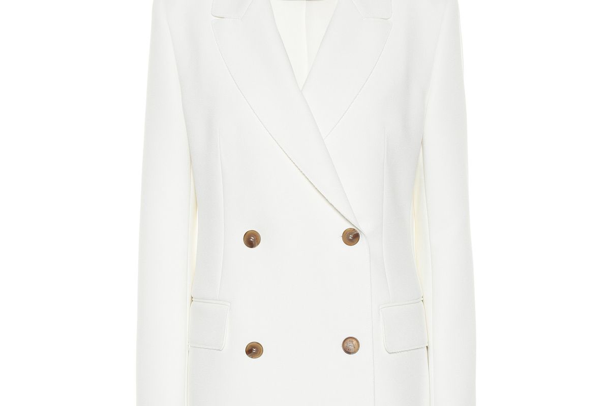 msgm double breasted crepe blazer
