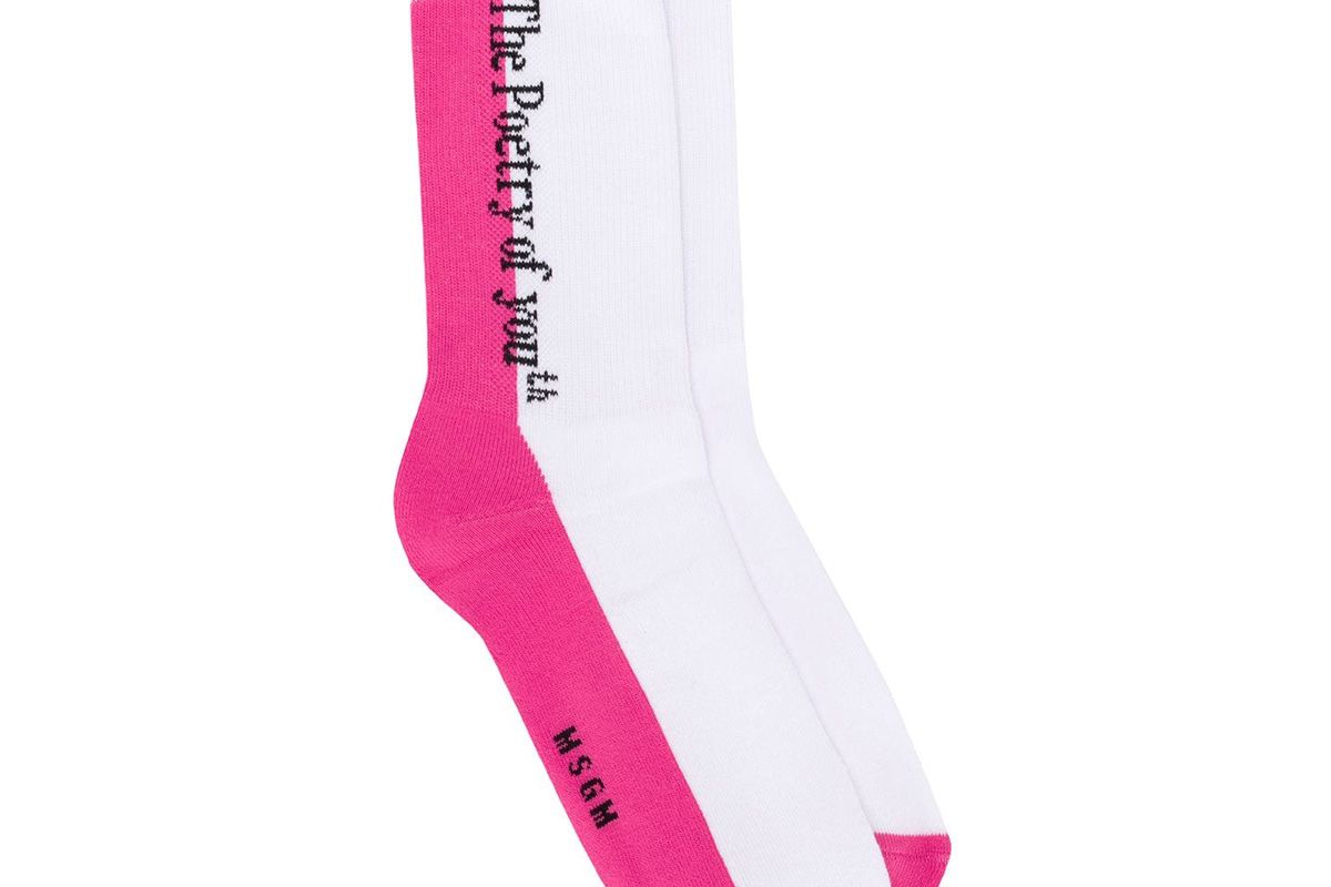 msgm embroidered socks