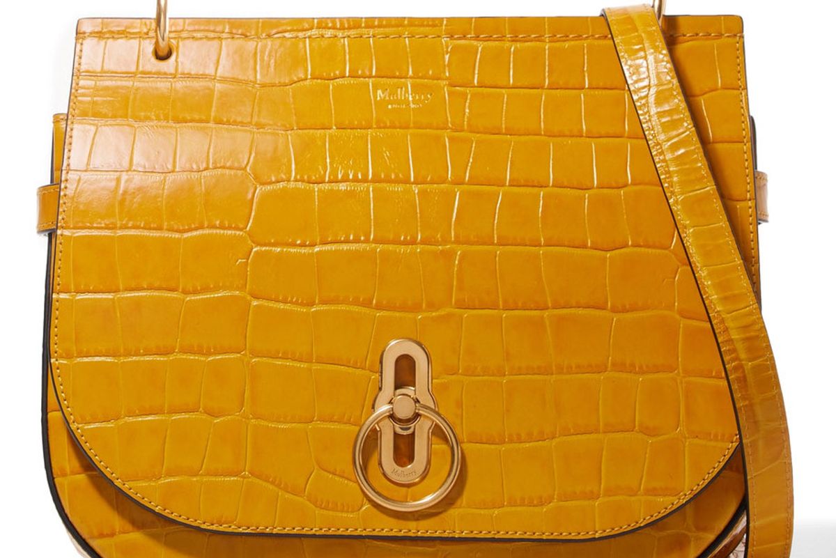 Amberley Croc-Effect Leather Shoulder Bag