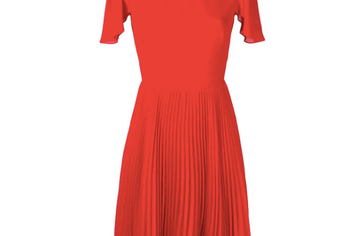 mulberry pleated skirt flared dress