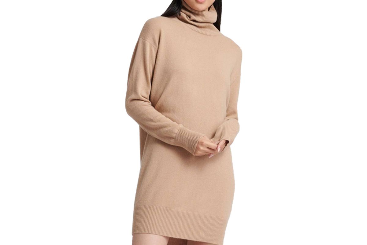 naadam cashmere turtleneck dress