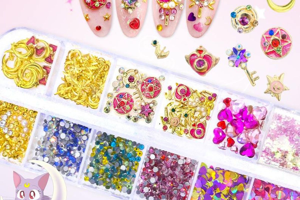 nail queen nyc sailor moon nail art rhinestone nail crystals