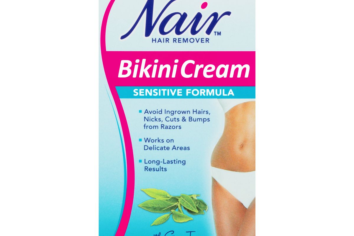 nair hair remover bikini cream sensitive formula