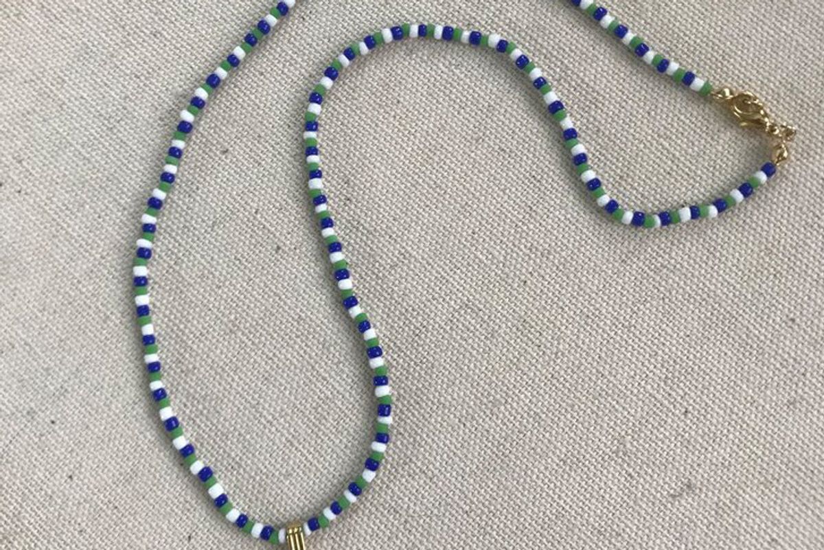 nandi naya fig hand beaded necklace