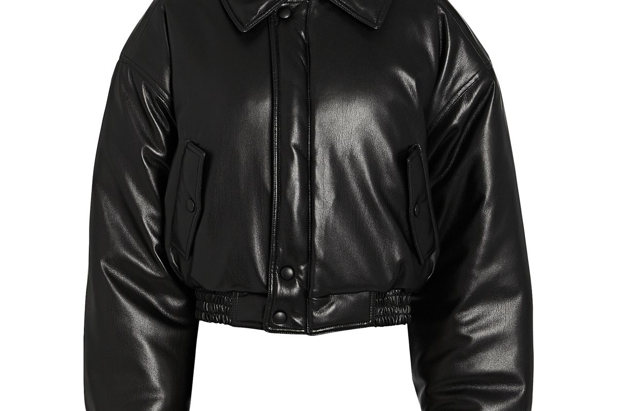 nanushka bomi vegan leather jacket