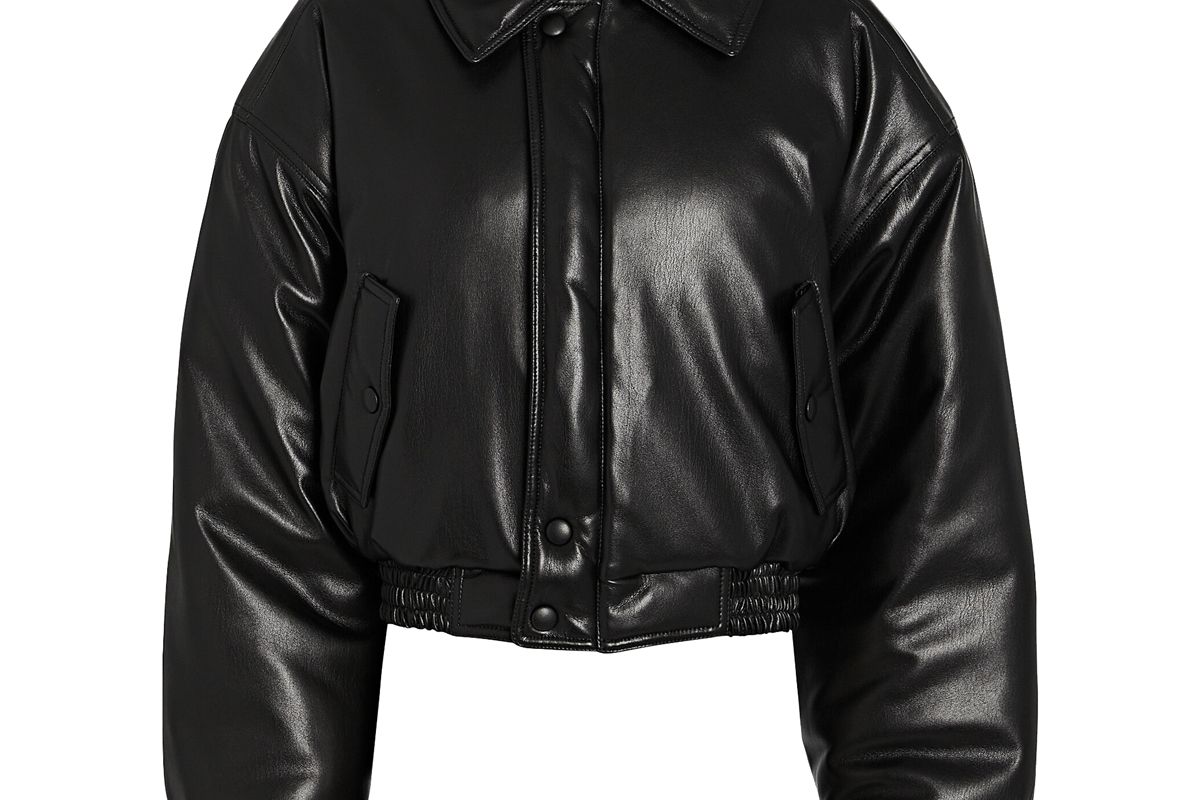 nanushka bomi vegan leather jacket