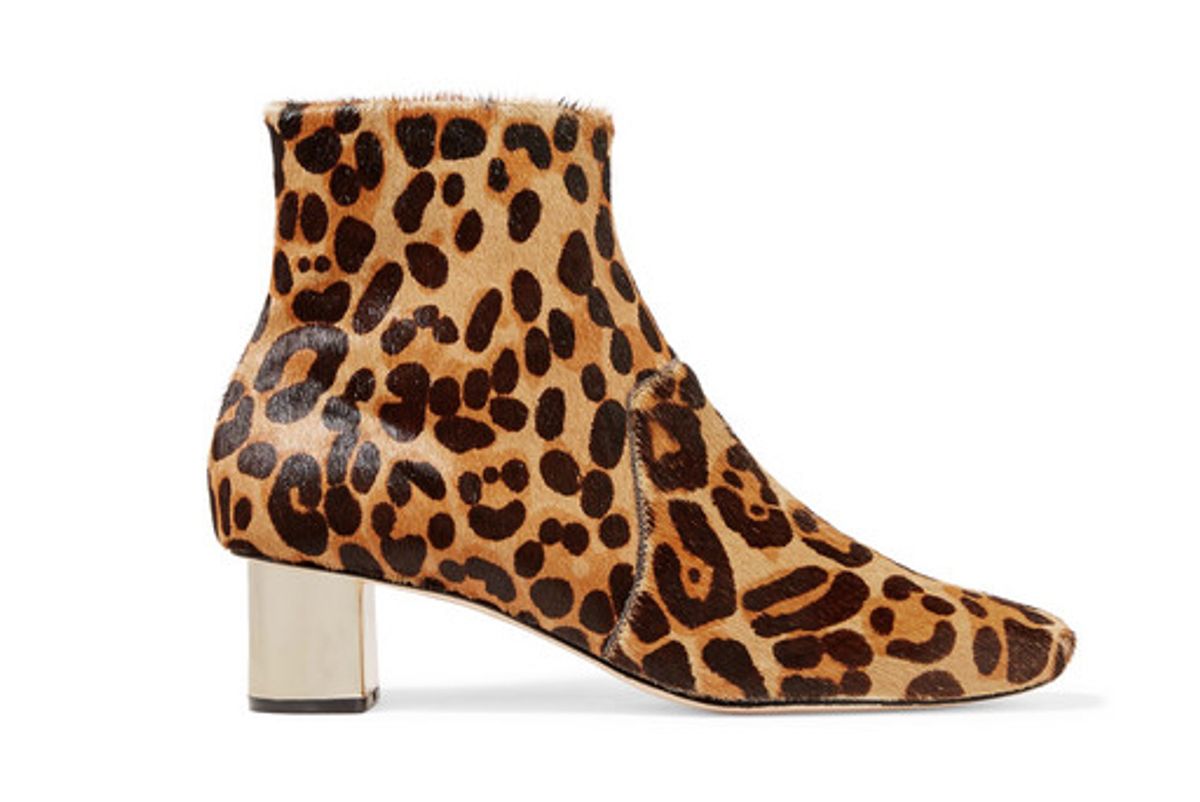 nanushka clarence leopard print calf hair ankle boots