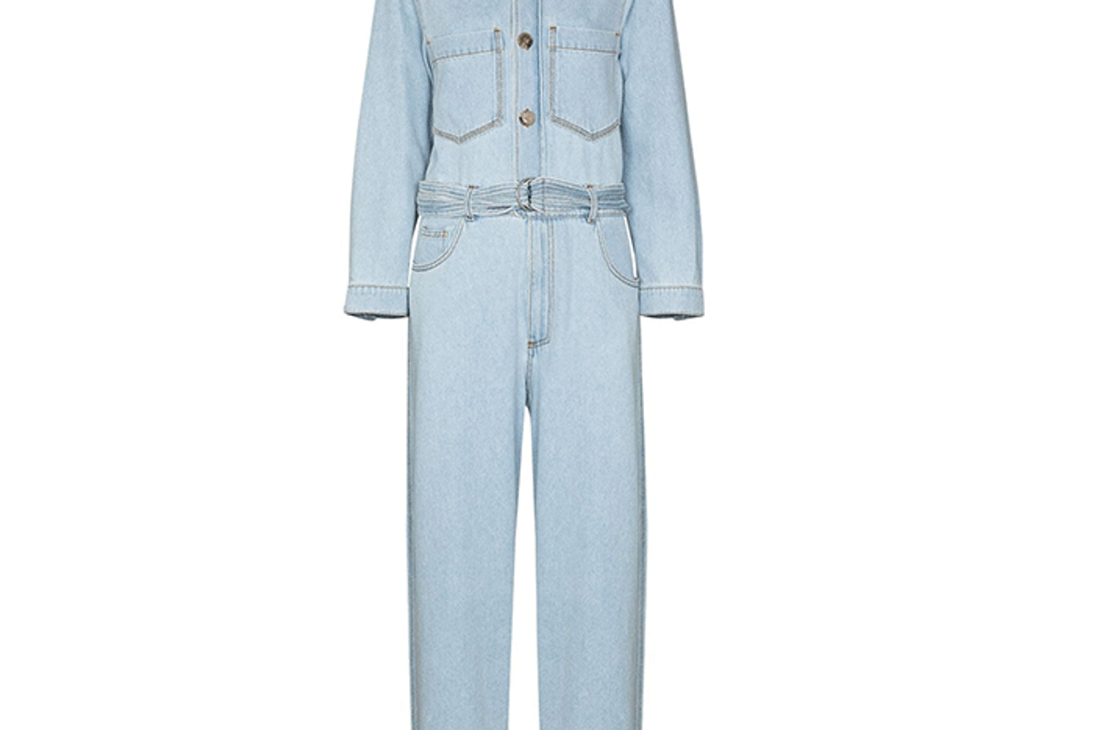 nanushka lennon denim jumpsuit