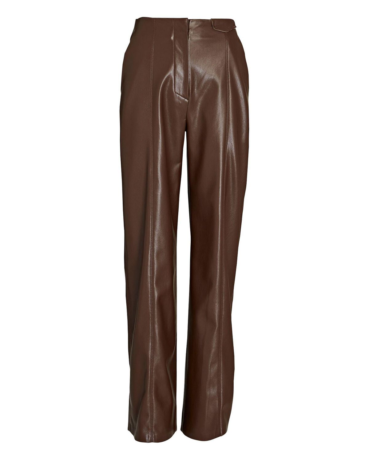 nanushka namas wide leg vegan leather pants