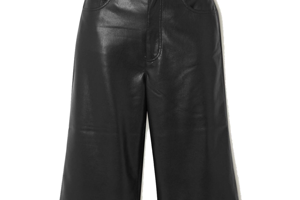 nanushka nampeyo vegan leather shorts