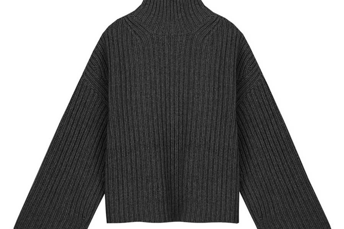 nanushka raw wool blend turtleneck sweater