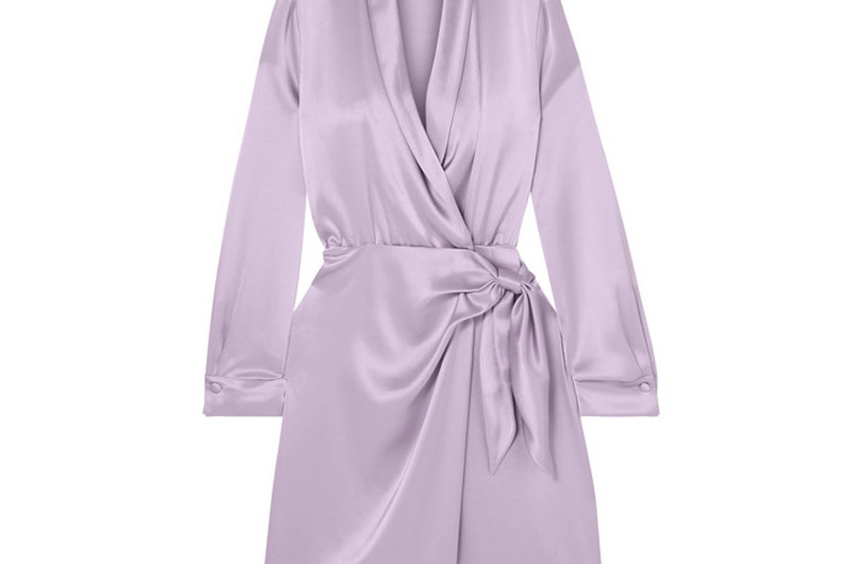 nanushka siwa satin wrap dress