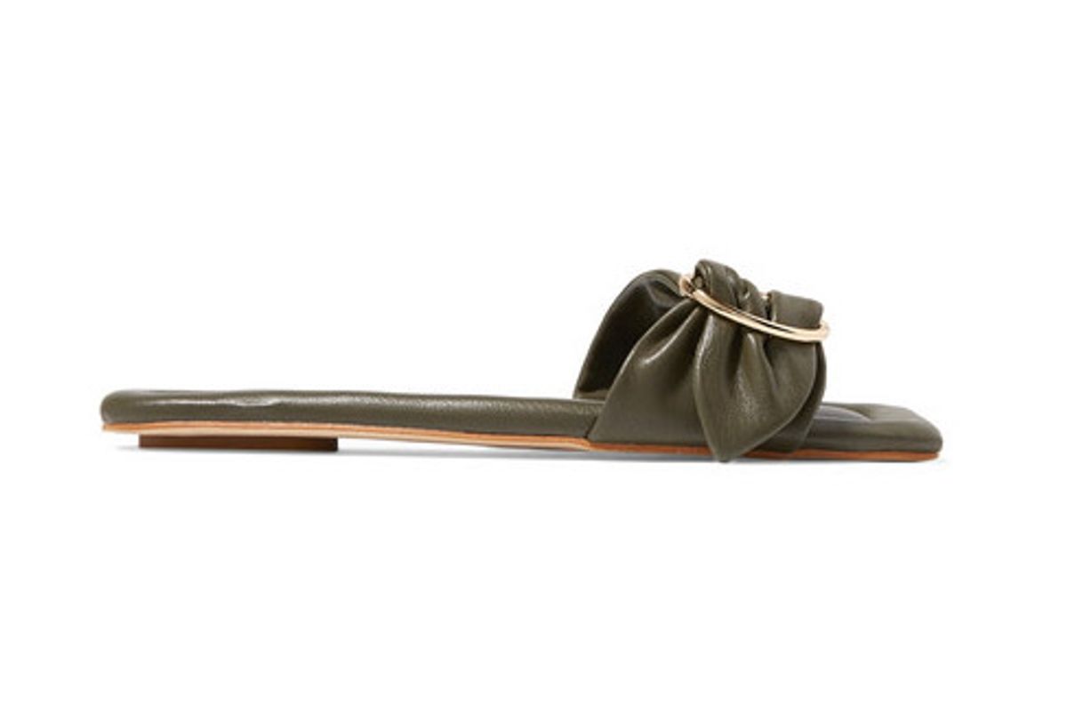 nanushka tako vegan leather slides