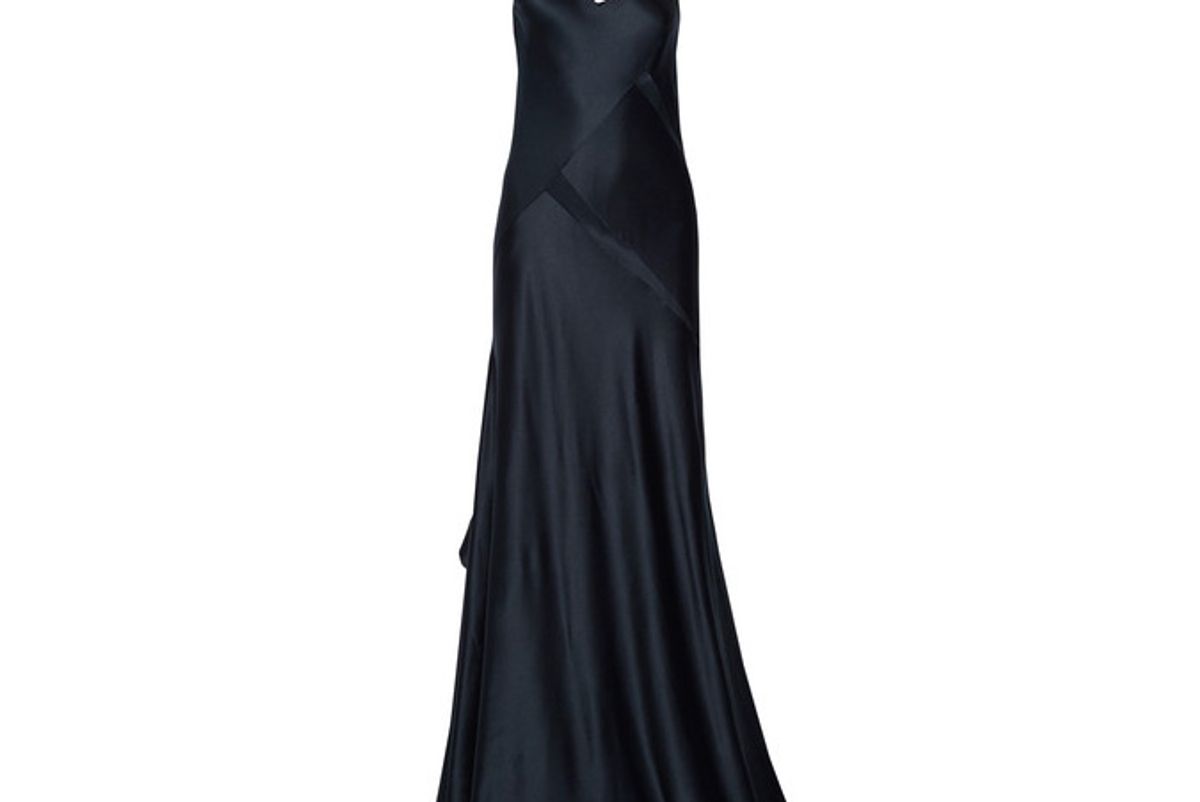 Paneled Silk-satin Gown