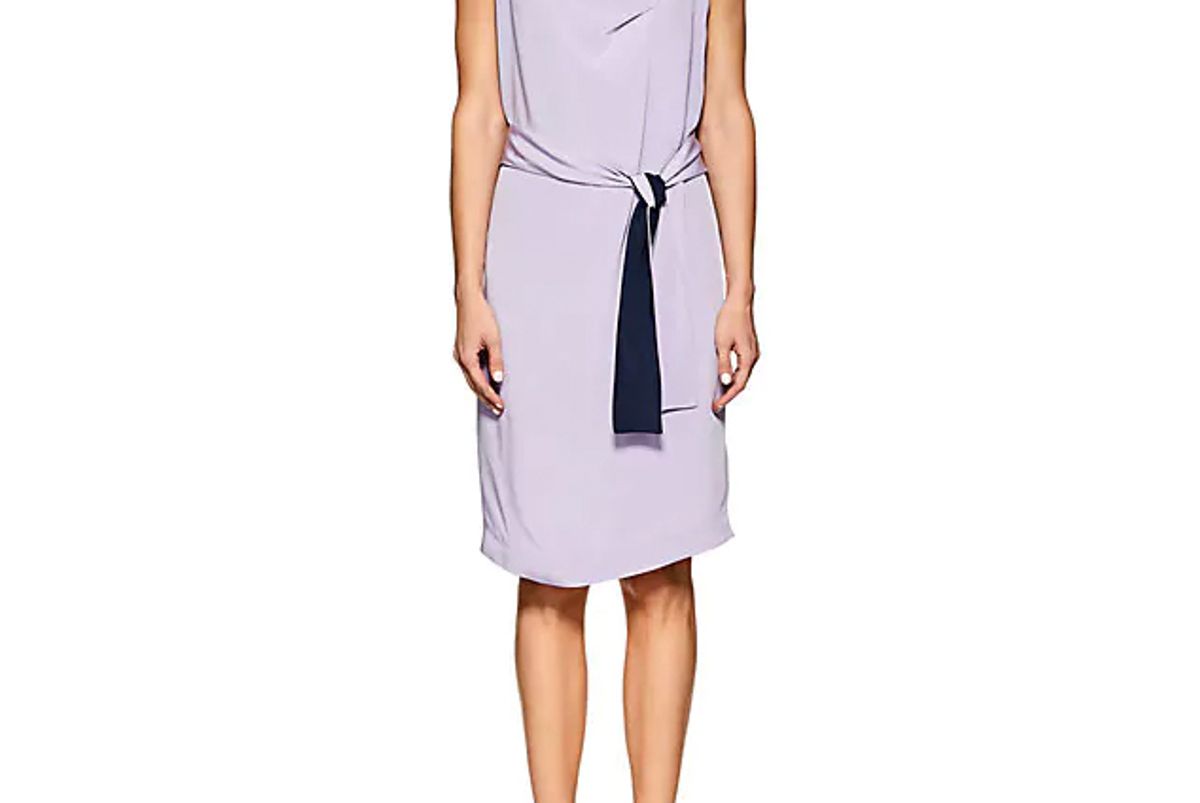 narciso rodriguez silk crepe wrap dress