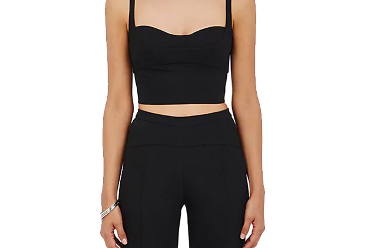 narciso rodriguez virgin wool crop top