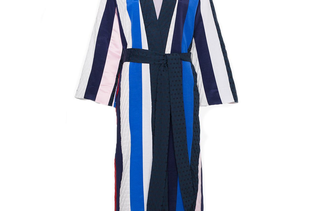 natasha zinko striped midi robe
