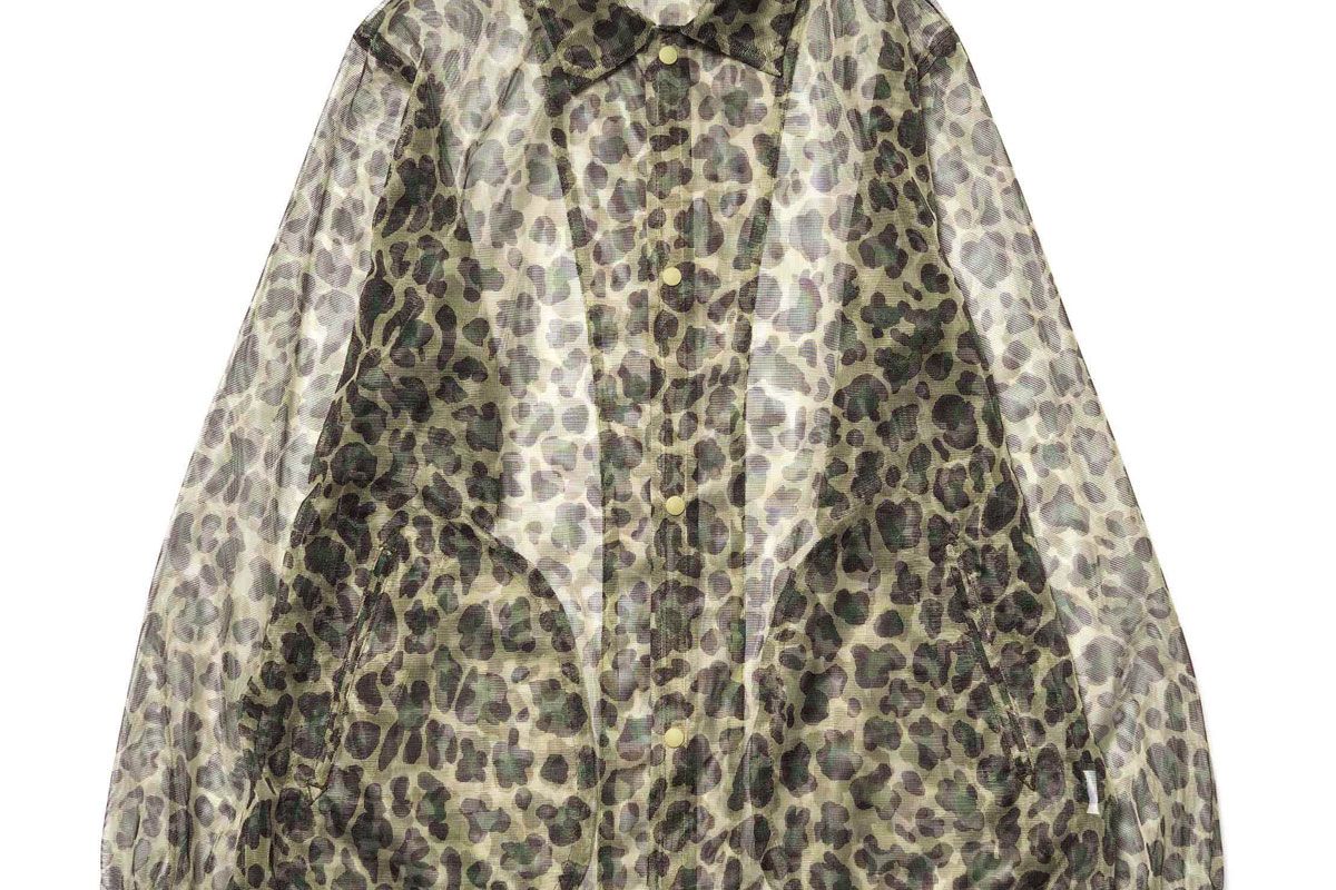 Coach Jacket Poly Mesh Leopard