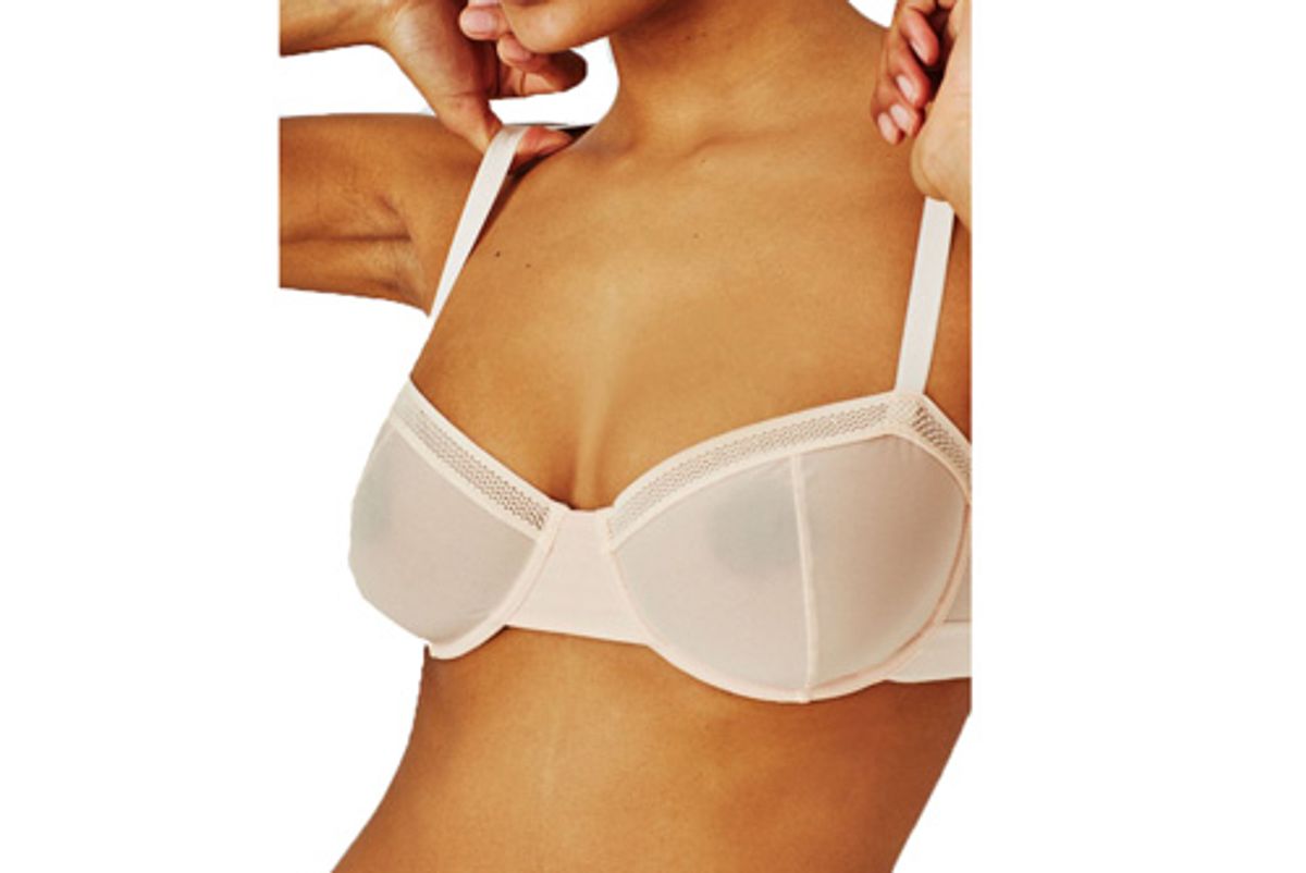 negative underwear peach sieve balconette bra