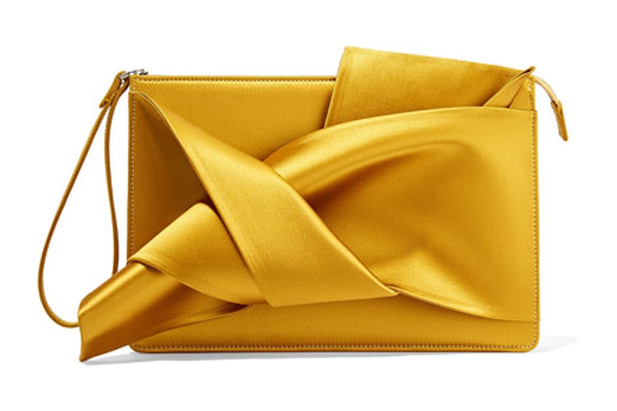 Knot Satin Clutch