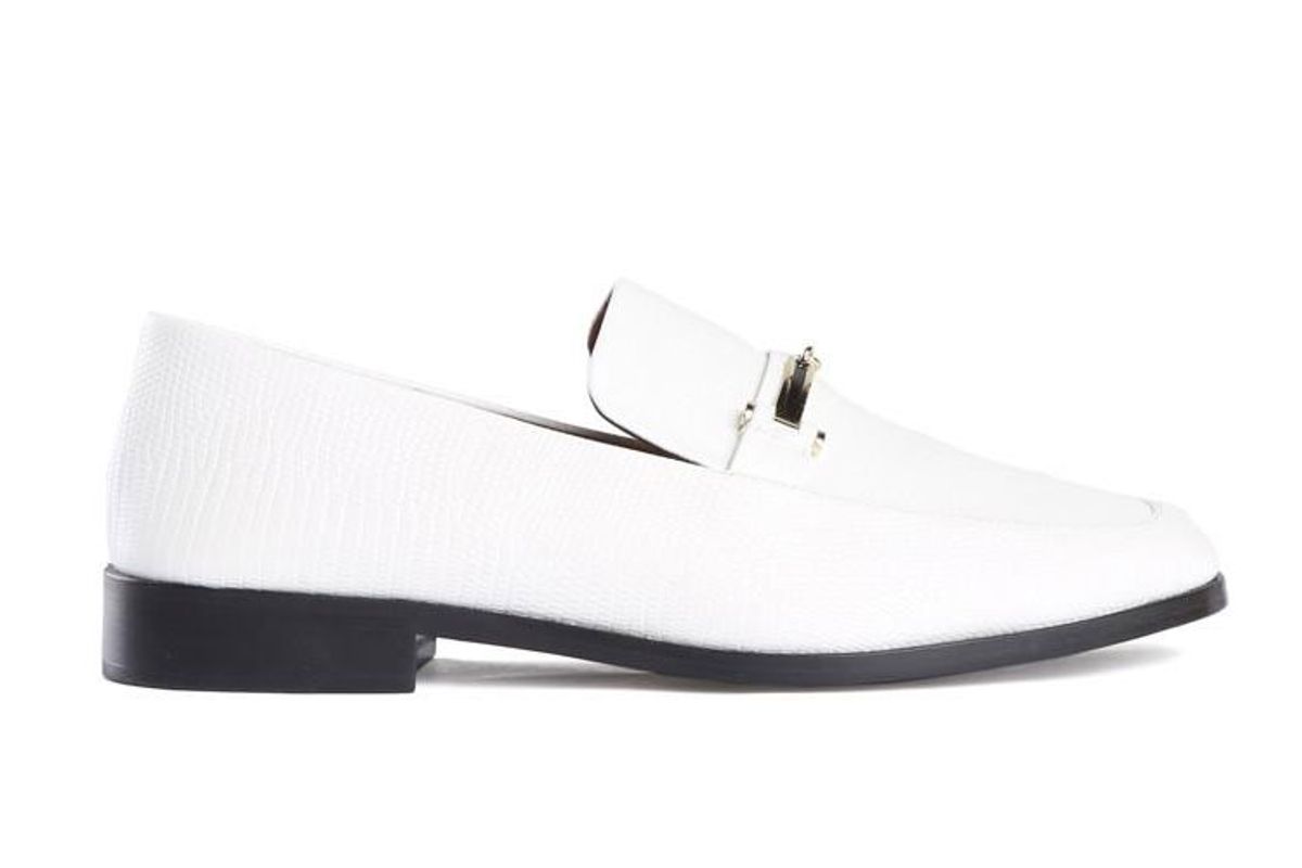 newbark melanie white loafer