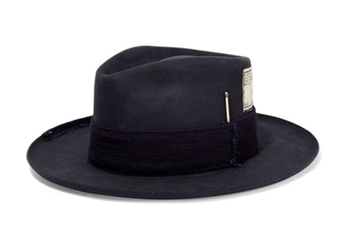 nick fouquet dust bowl canvas trimmed embellished rabbit felt fedora