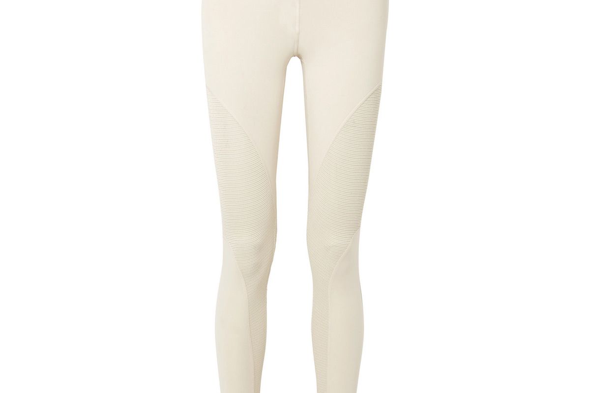 nike pro warm metallic striped dri fit paneled stretch leggings
