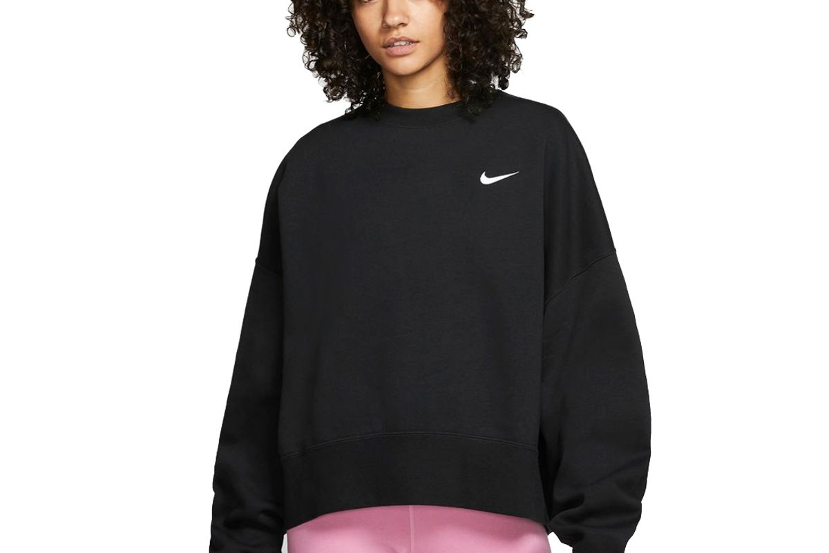 nike sportswear essential womens fleece crew