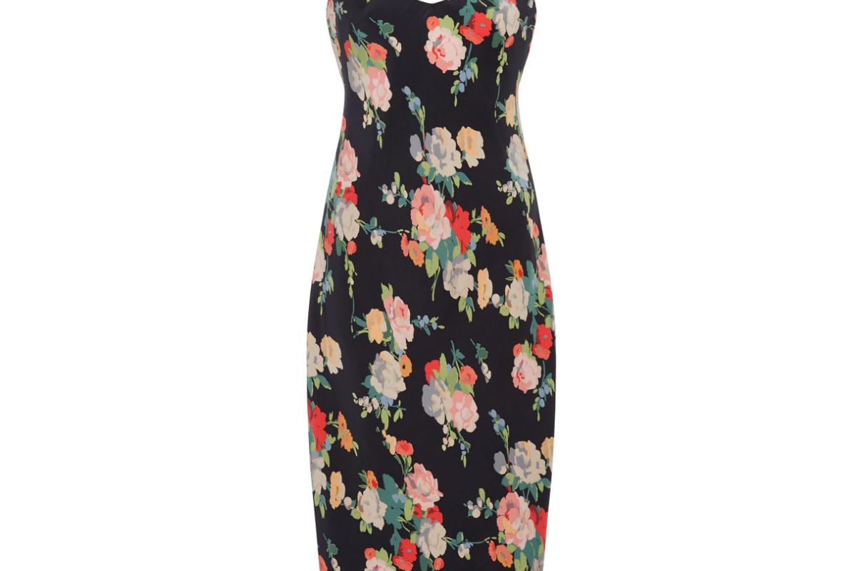 nili lotan floral print silk slip dress