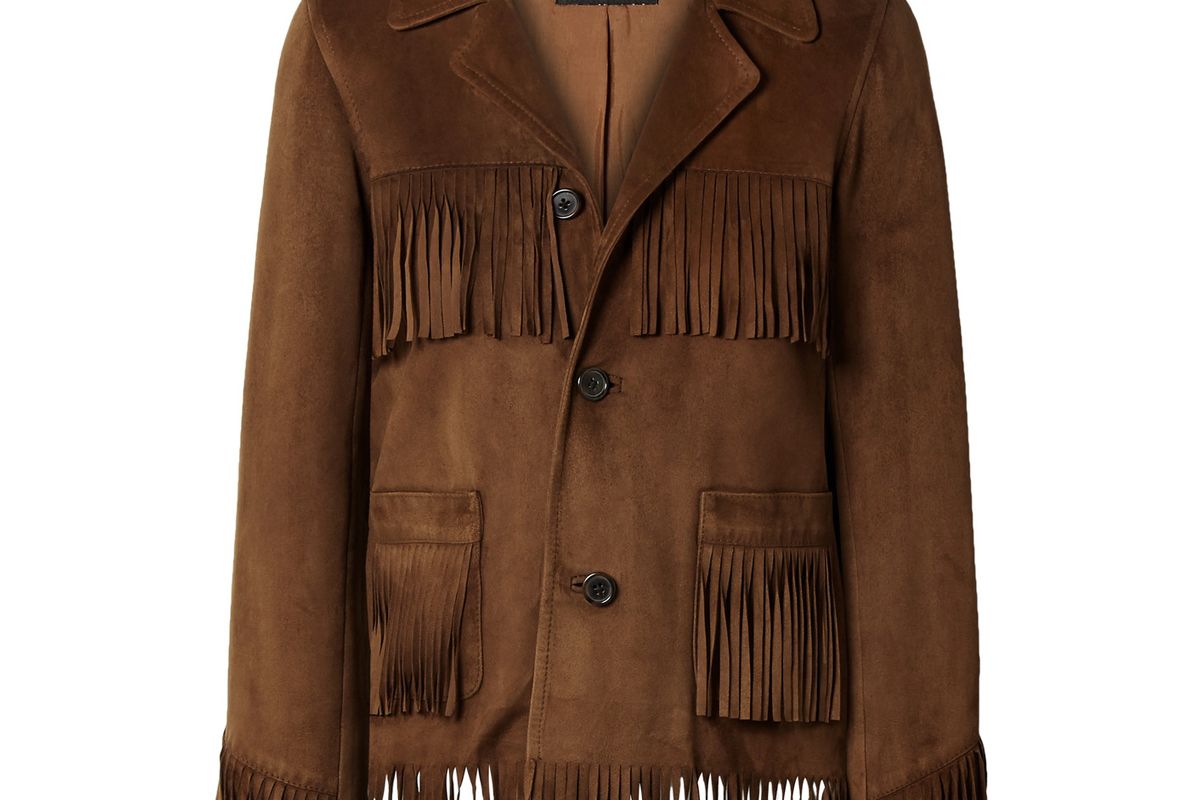 nili lotan frida fringed suede jacket