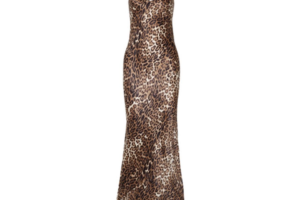nili lotan leopard print silk satin maxi dress