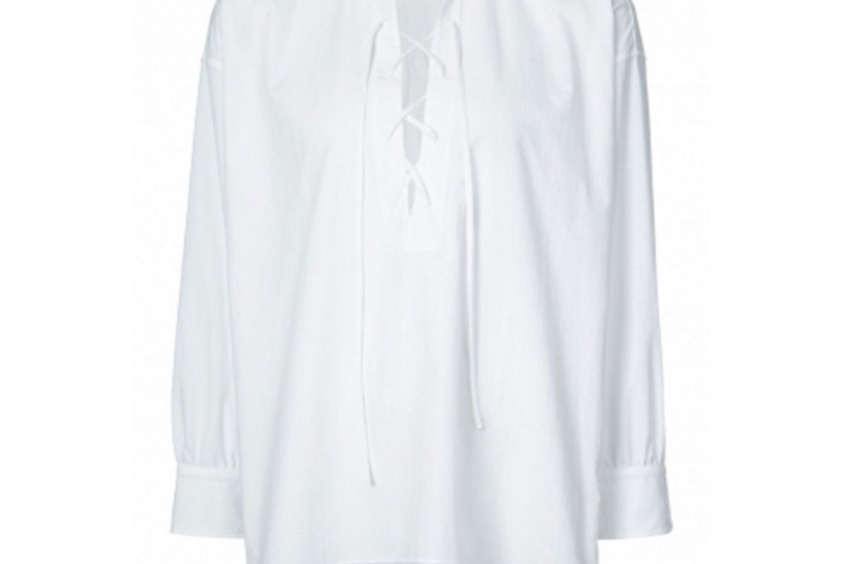 Long-Sleeve Lace-Up Top
