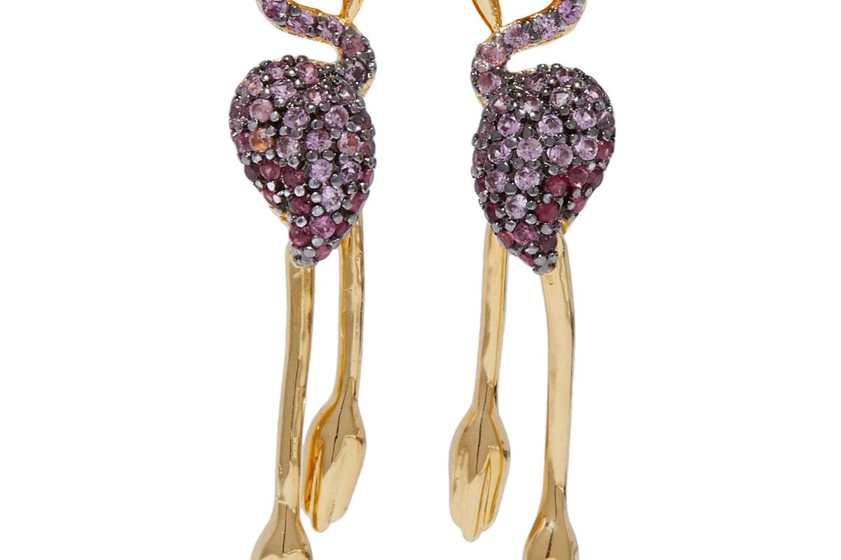 noir jewelry gold tone crystal earrings