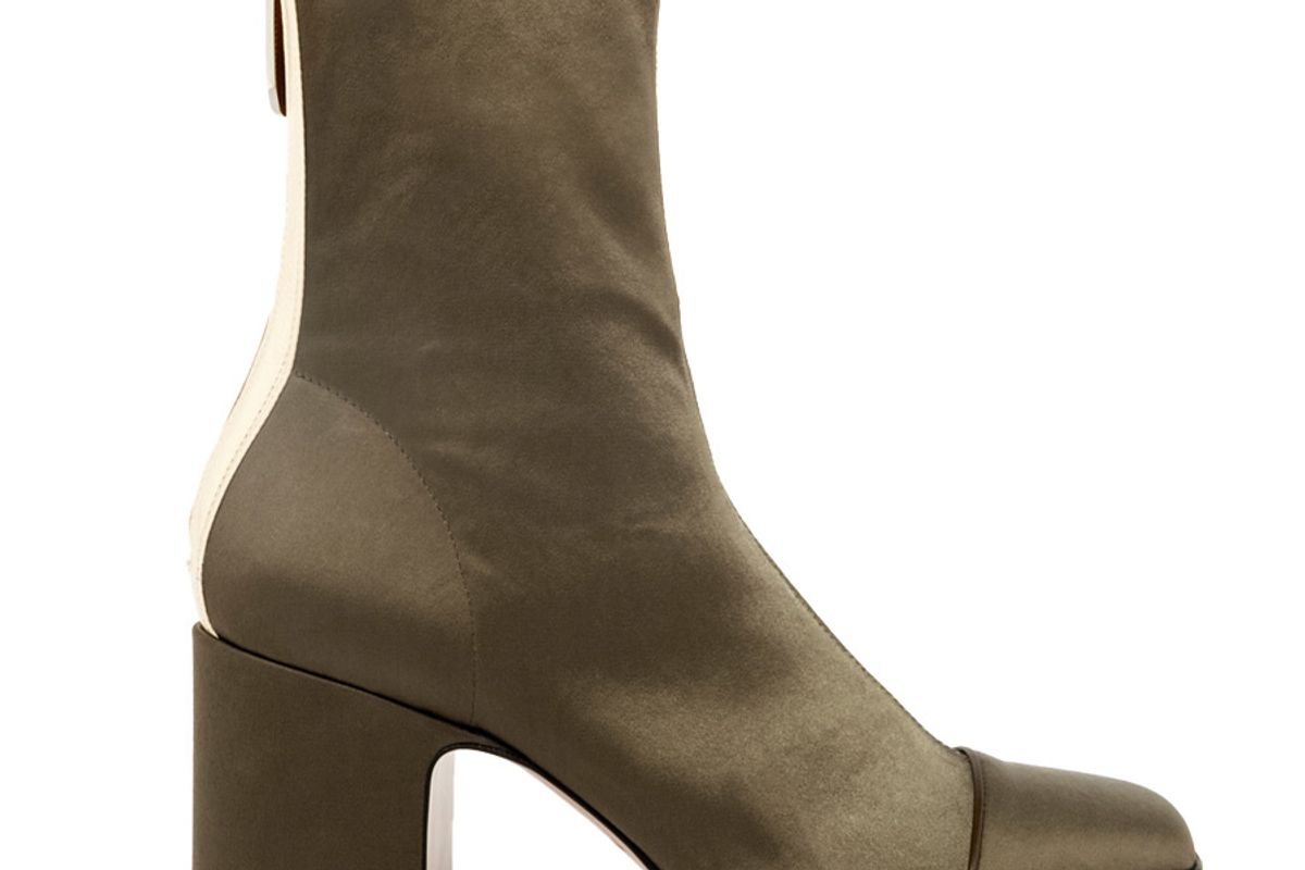 nomasei aria ankle boots in stretch satin