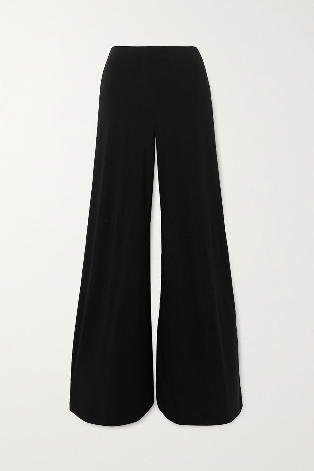 norma kamali elephant stretch jersey wide leg pants