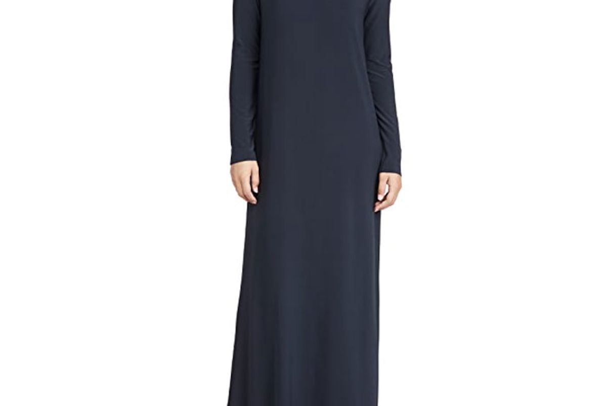 norma kamali long sleeve turtleneck gown