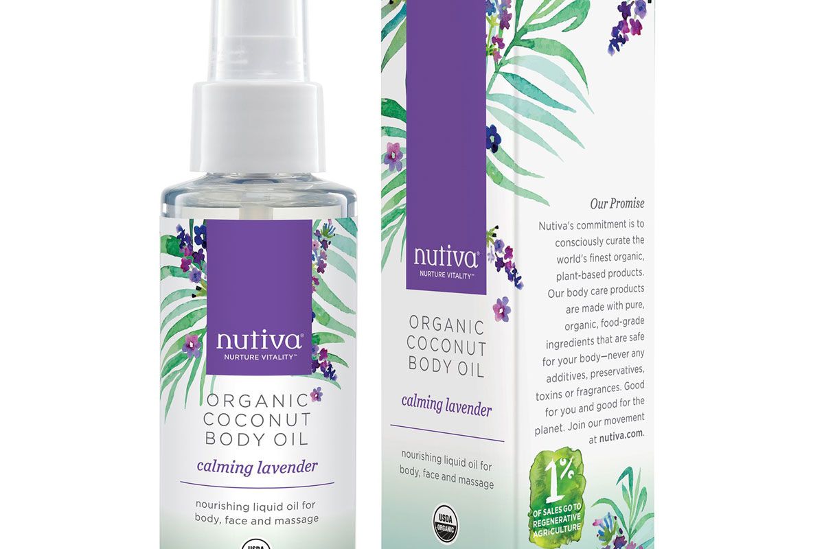 nutiva organic coconut body oil calming lavender