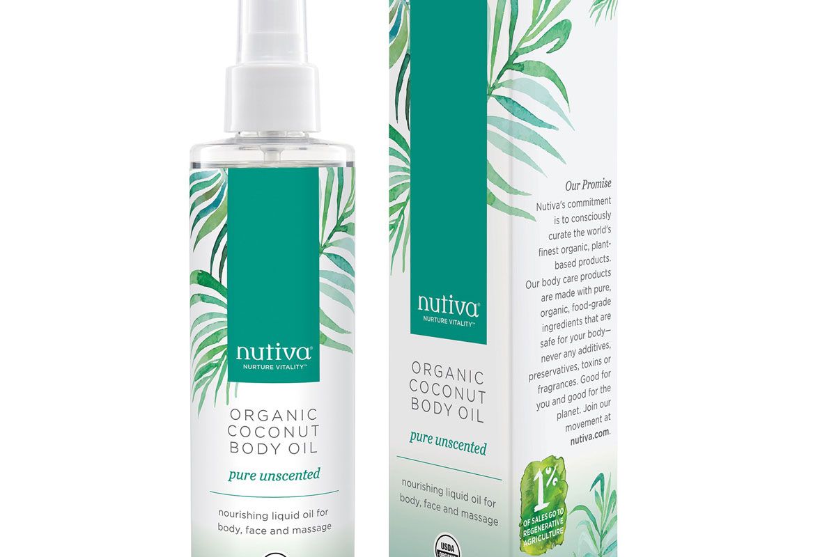 nutiva organic coconut body oil purely unscented