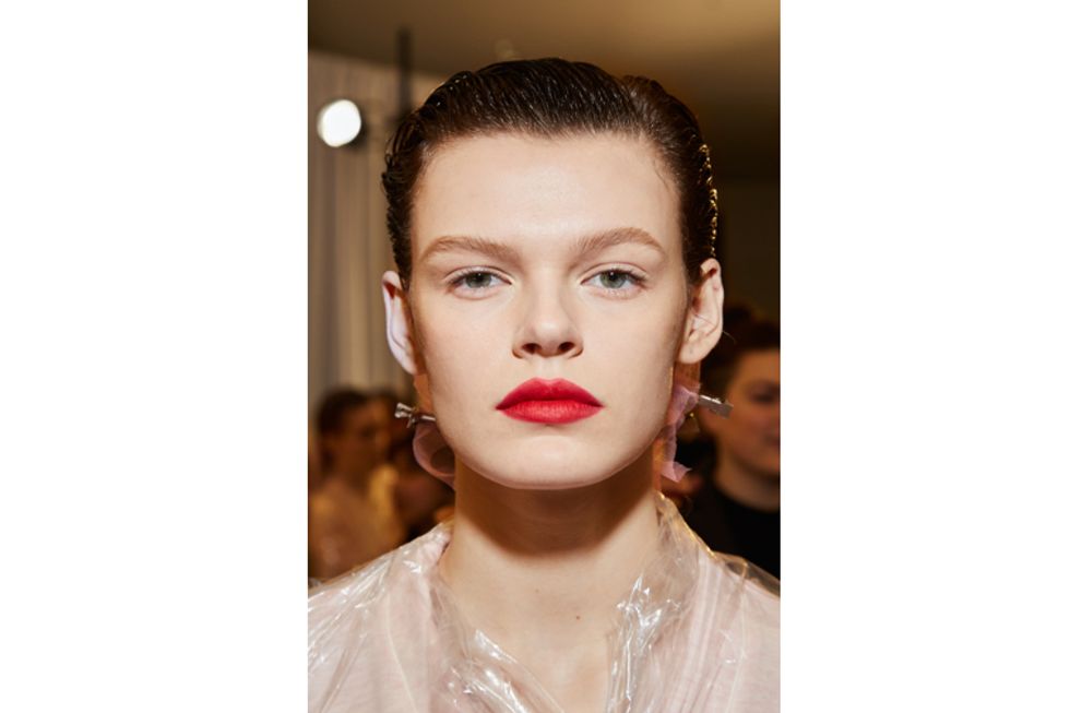 nyfw red lipstick trend