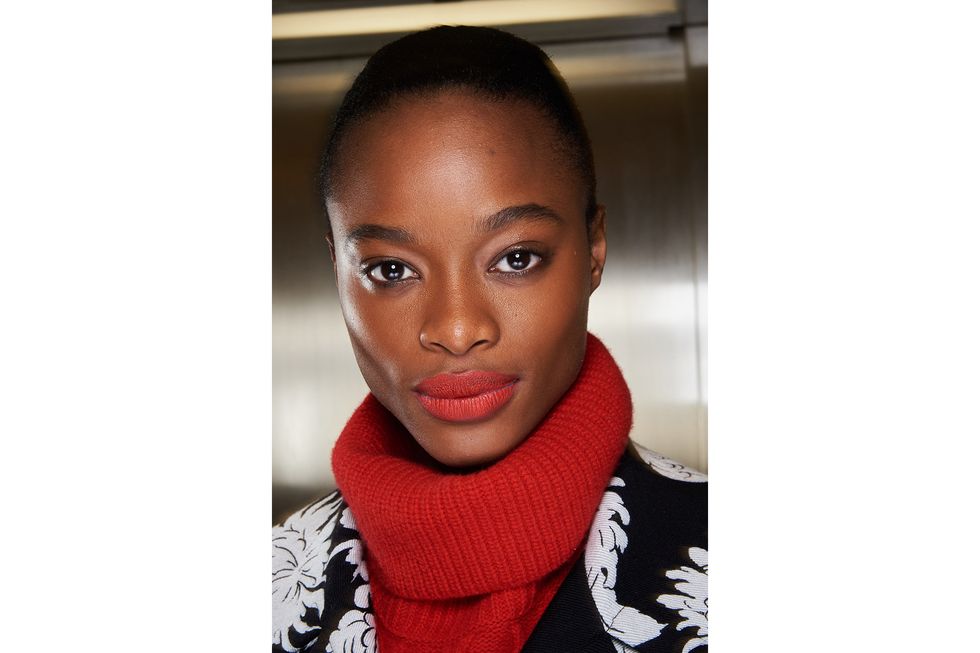 nyfw red lipstick trend