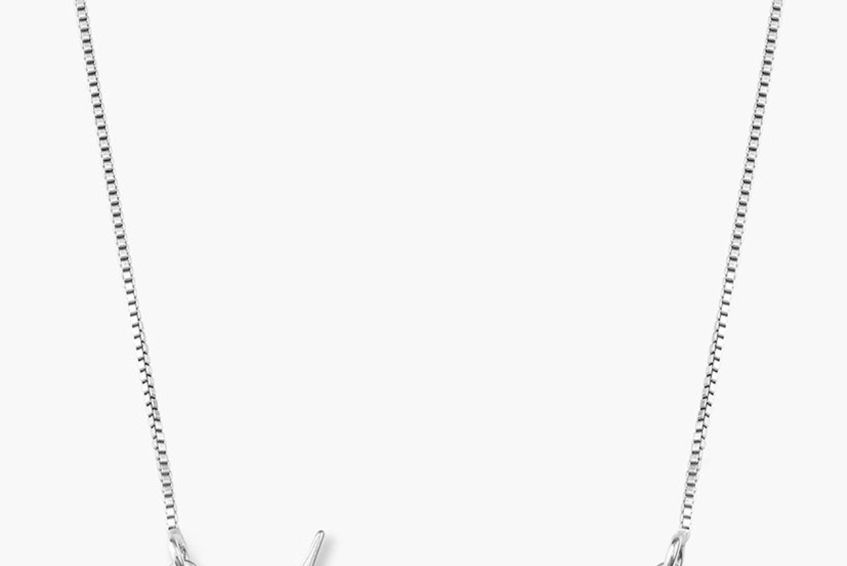 oak and luna mon petit name necklace 14k white gold