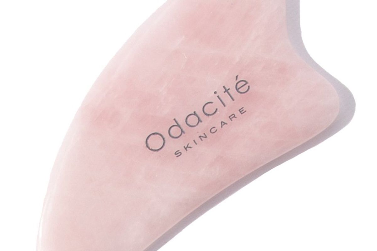 odacite crystal contour gua sha rose quartz