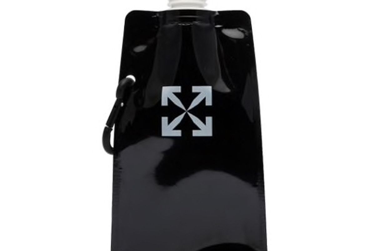 off white arrrow print water bottle