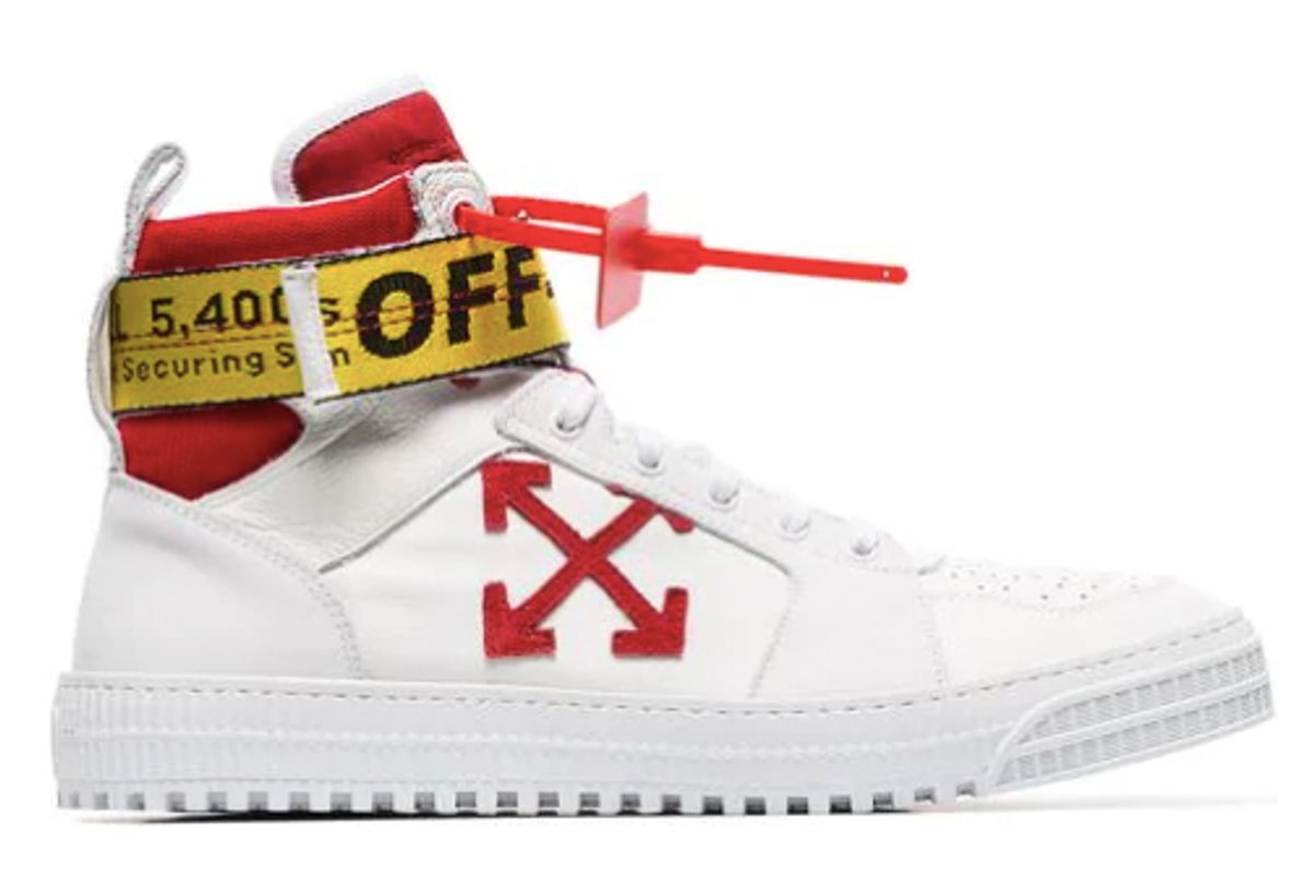 off-white hi top belted sneakers