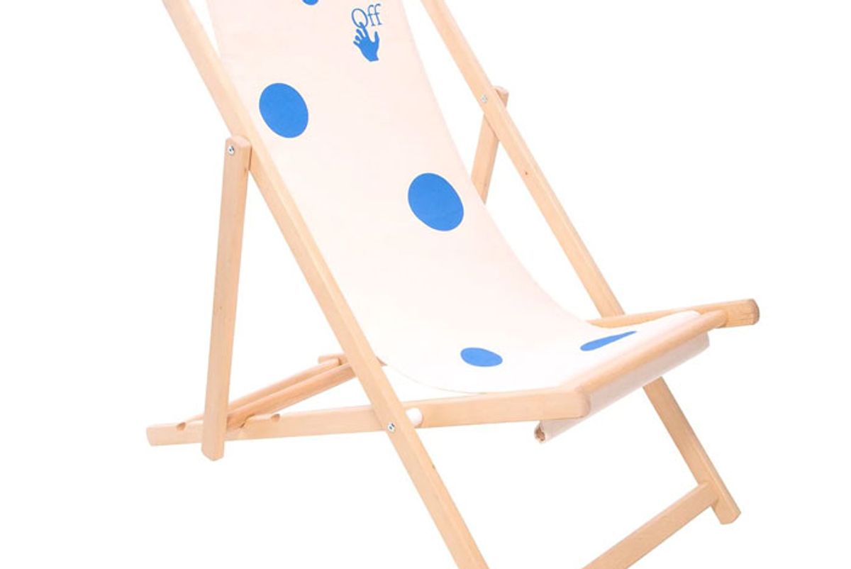 off white ivory deck chair